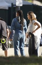 JESSICA ALBA on the Set of L.A.
