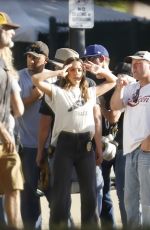JESSICA ALBA on the Set of L.A.