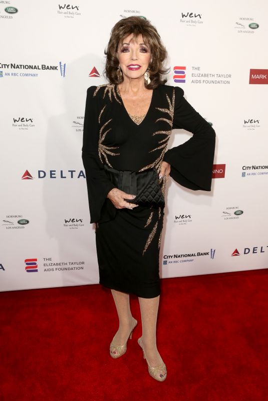 JOAN COLLINS at Mark Zunino Atelier Fashion and Cocktail Reception to Benefit Elizabeth Taylor Aids Foundation in Los Angeles 11/07/2019