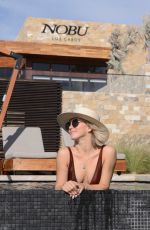 JULIANNE HOUGH, BROOKE BURKE and HAYLEY ERBERT in Bikinis at Nobu Hotel Los Cabos 11/01/2019