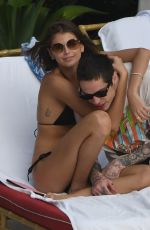 KAIA GERBER in Bikini and Pete Davidson at a Pool in Miami 11/23/2019