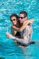 KAIA GERBER in Bikini and Pete Davidson at a Pool in Miami 11/23/2019