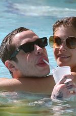 KAIA GERBER in Bikini and Pete Davidson at a Pool in Miami 11/23/2019