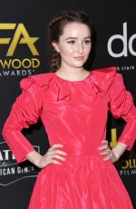 KAITLYN DEVER at Hollywood Film Awards in Beverly Hills 11/03/2019