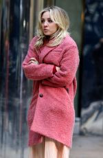 KALEY CUOCO on the Set of The Flight Attendant in New York 11/13/2019