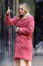 KALEY CUOCO on the Set of The Flight Attendant in New York 11/13/2019