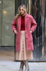 KALEY CUOCO on the Set of The Flight Attendant in New York 11/13/2019