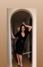 KAT DENNINGS in a Black Dress - Instagram Photos 11/20/2019