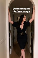 KAT DENNINGS in a Black Dress - Instagram Photos 11/20/2019