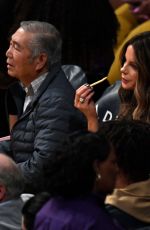KATE BECKINSALE at LA Lakers vs Miami Heat Game in Los Angeles 11/08/2019