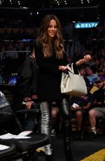 KATE BECKINSALE at LA Lakers vs Miami Heat Game in Los Angeles 11/08/2019