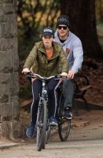 KATHERINE SCHWARZENEGER and Chris Pratt at a Bike Ride in Atlanta 11/22/2019