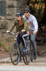 KATHERINE SCHWARZENEGER and Chris Pratt at a Bike Ride in Atlanta 11/22/2019