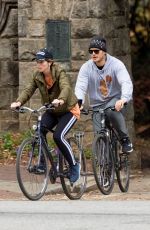 KATHERINE SCHWARZENEGER and Chris Pratt at a Bike Ride in Atlanta 11/22/2019