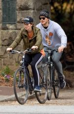 KATHERINE SCHWARZENEGER and Chris Pratt at a Bike Ride in Atlanta 11/22/2019