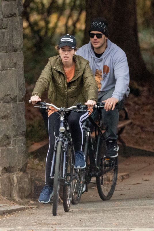 KATHERINE SCHWARZENEGER and Chris Pratt at a Bike Ride in Atlanta 11/22/2019