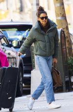 KATIE HOLMES Arrives at Her Apartment in New York 11/29/2019