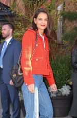 KATIE HOLMES Leaves Tribeca Chanel Women
