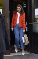 KATIE HOLMES Leaves Tribeca Chanel Women