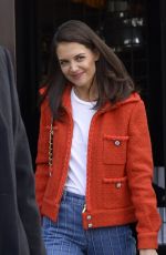 KATIE HOLMES Leaves Tribeca Chanel Women