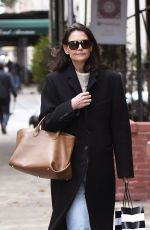 KATIE HOLMES Out Shopping in New York 11/22/2019