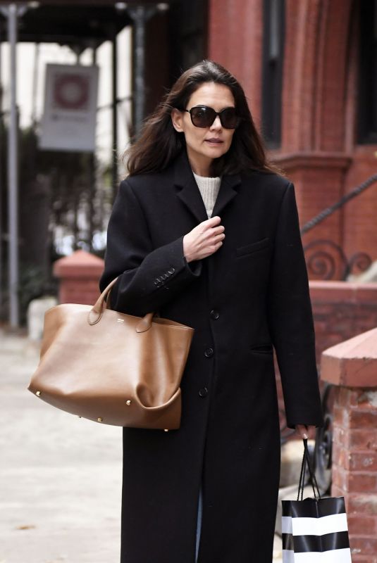 KATIE HOLMES Out Shopping in New York 11/22/2019