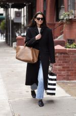 KATIE HOLMES Out Shopping in New York 11/22/2019