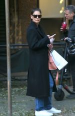 KATIE HOLMES Out Shopping in New York 11/25/2019