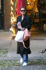KATIE HOLMES Out Shopping in New York 11/25/2019