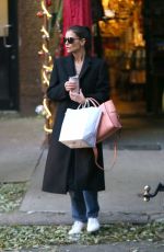 KATIE HOLMES Out Shopping in New York 11/25/2019
