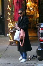 KATIE HOLMES Out Shopping in New York 11/25/2019