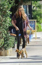 KAYLA TABISH Out with Her Bengal Cat in Studio City 11/07/2019