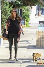 KAYLA TABISH Out with Her Bengal Cat in Studio City 11/07/2019