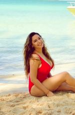KELLY BROOK in Swimsuit at a Beach in Bahams - Instagram Photos 11/26/2019