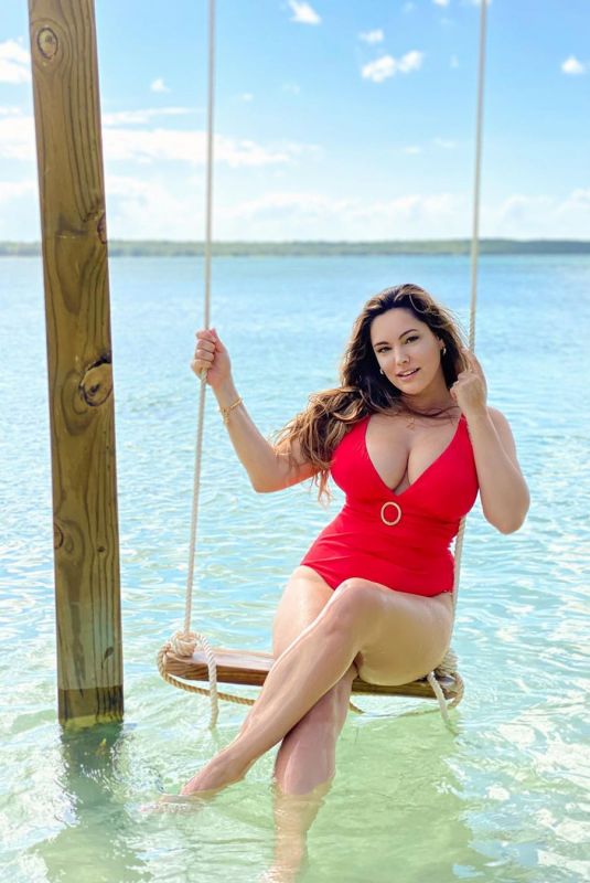 KELLY BROOK in Swimsuit at a Beach in Bahams - Instagram Photos 11/26/2019