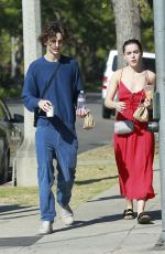 KIERNAN SHIPKA and Timothee Chalamet Out for Coffee in Los Angeles 11/04/2019