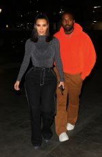 KIM KARDASHIAN and Kanye West Night Out in Houston 11/16/2019