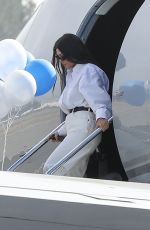 KIM, KOURTNEY and KHLOE KARDASHIAN at Van Nuys Airport 11/13/2019
