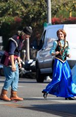 KRISTEN BELL and James Corden Performs a Frozen Skit Outside CBS Studios 11/06/2019