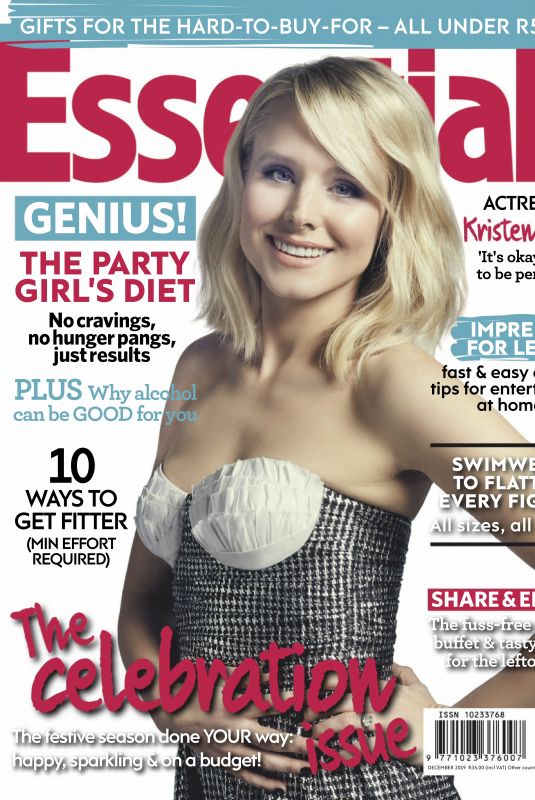 KRISTEN BELL in Essentials Magazine, South Africa December 2019