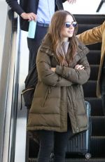 LILY COLLINS at LAX Airport in Los Angeles 11/21/2019