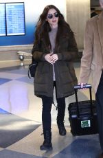 LILY COLLINS at LAX Airport in Los Angeles 11/21/2019