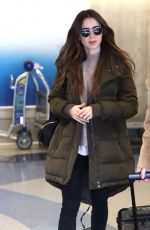 LILY COLLINS at LAX Airport in Los Angeles 11/21/2019