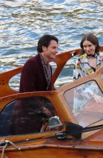 LILY COLLINS on the Set of Emily in Paris in Paris 11/13/2019