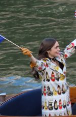 LILY COLLINS on the Set of Emily in Paris in Paris 11/13/2019