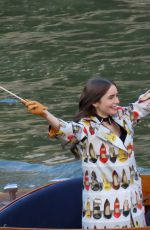 LILY COLLINS on the Set of Emily in Paris in Paris 11/13/2019