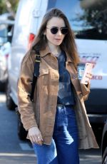 LILY COLLINS Out for Coffee in Los Angeles 11/18/2019