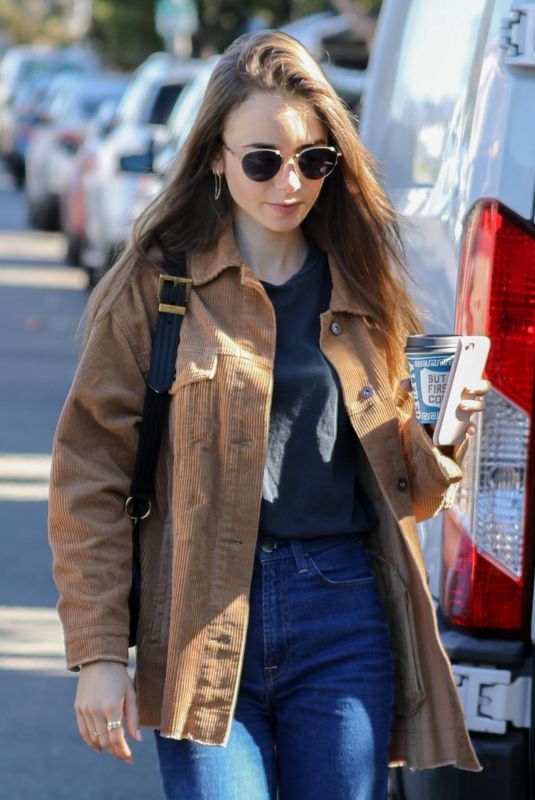 LILY COLLINS Out for Coffee in Los Angeles 11/18/2019