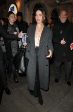 LILY JAMES Leaves Dear Evan Hansen Press Night in London 11/19/2019