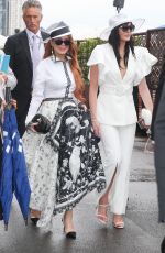 LINDSAY and ALI LOHAN at Derby Day Horse Race at Flemington Racecourse in Melbourne 11/02/2019